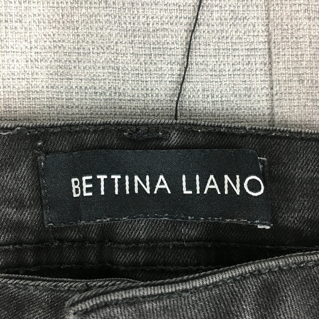 Bettina Liano Womens Skinny Jeans Size 10 Black Stretch Dark Wash Denim