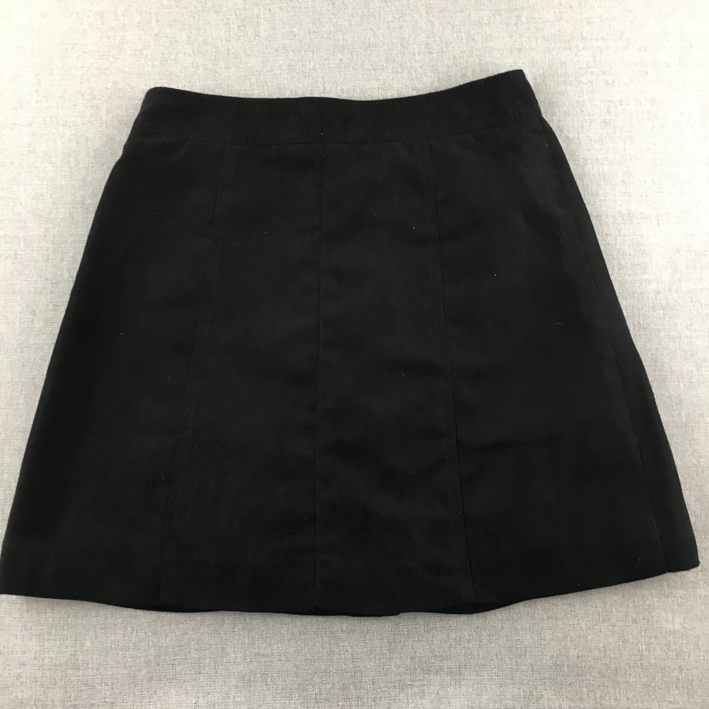 H&M Womens Mini Skirt Size 8 Black Button A-Line