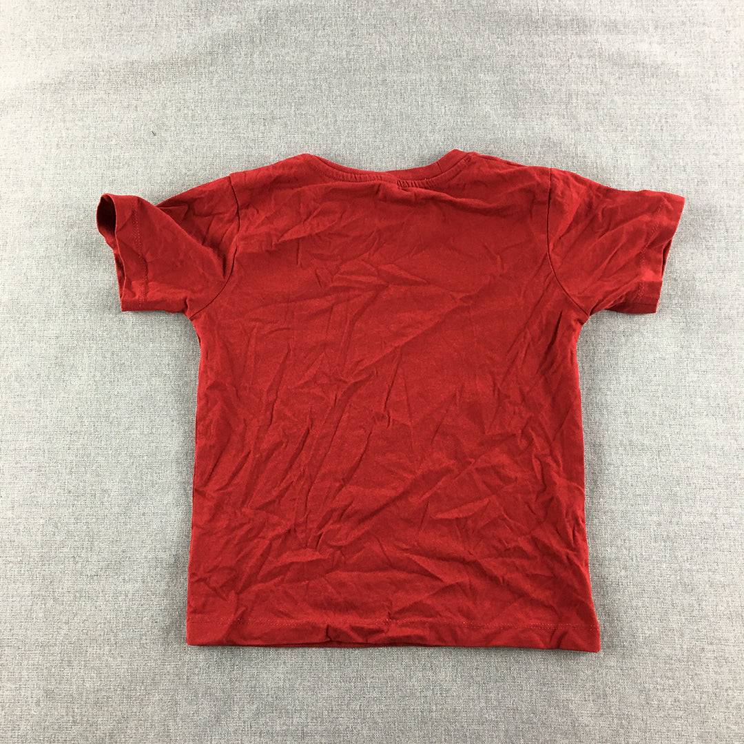 Mario Kids Boys T-Shirt Size 5 - 6 Years Red Christmas Nintendo Short Sleeve Top