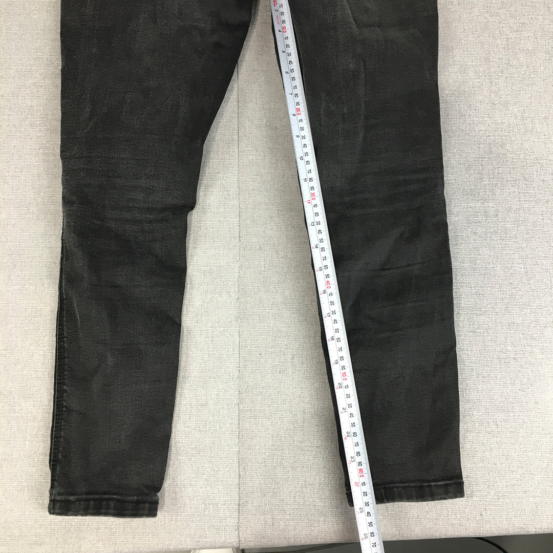 Bettina Liano Womens Skinny Jeans Size 10 Black Stretch Dark Wash Denim