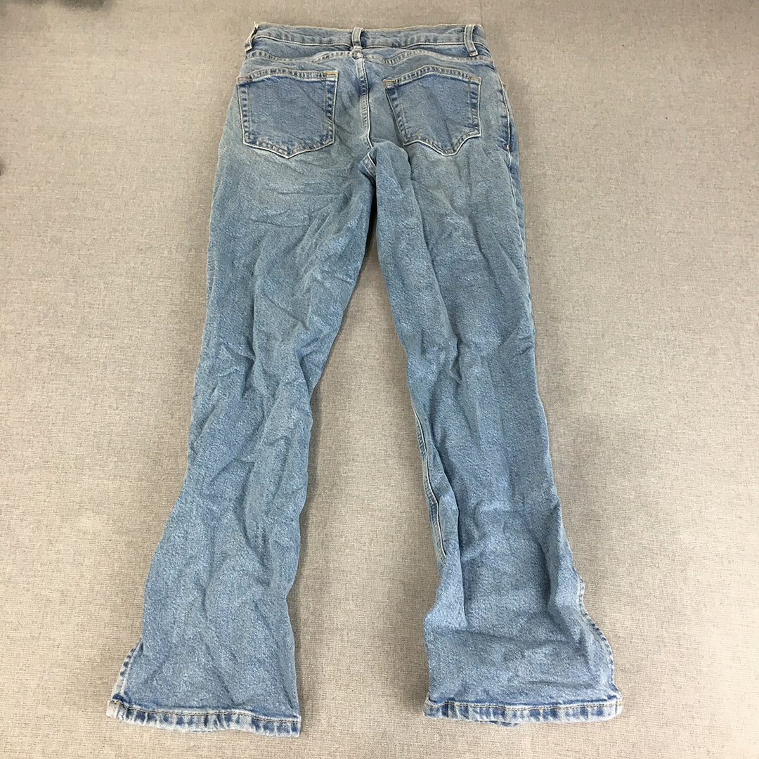 Zara Womens Jeans Size 4 (W25 x L26) Blue Light Wash Denim Straight Leg