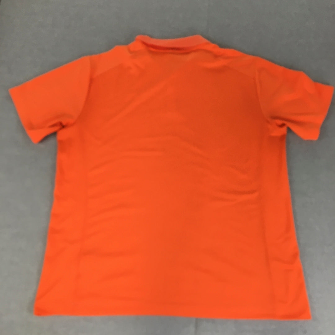 Nike Golf Mens Polo Shirt Size XL Orange Swoosh Logo Collared Rugby