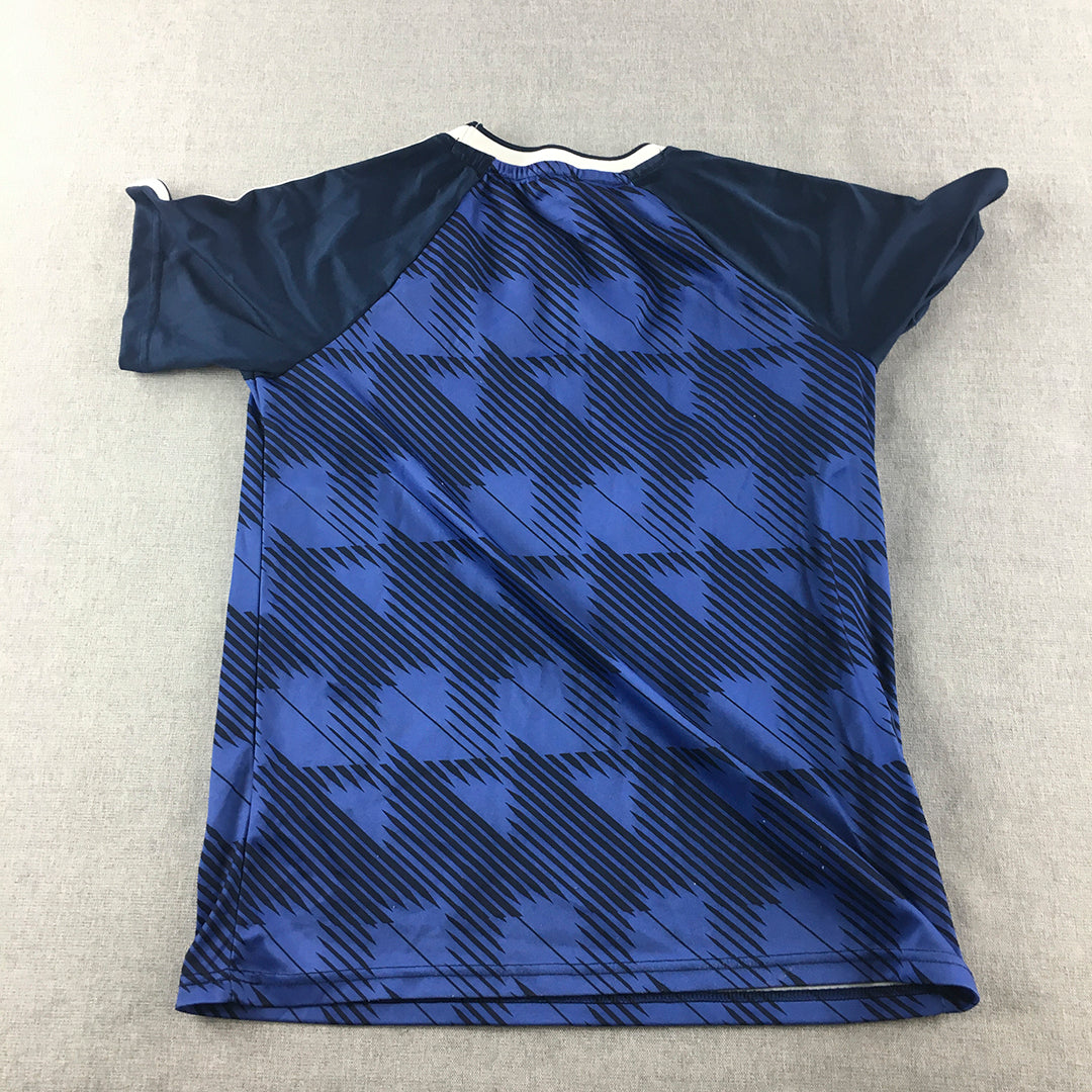 Hyundai A-League Kids Boys T-Shirt Size 14 Blue Football Soccer Jersey