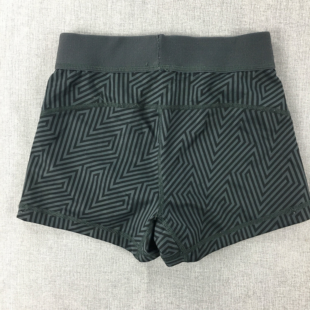 Adidas Techfit Womens Shorts Size XS Black Striped Logo Climalite Athletic Gym