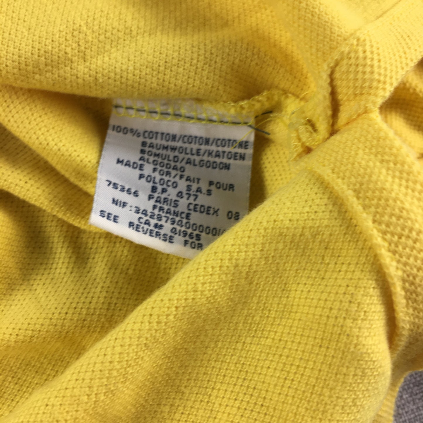 Polo Ralph Lauren Mens Shirt Size M Yellow Long Sleeve Collared Rugby