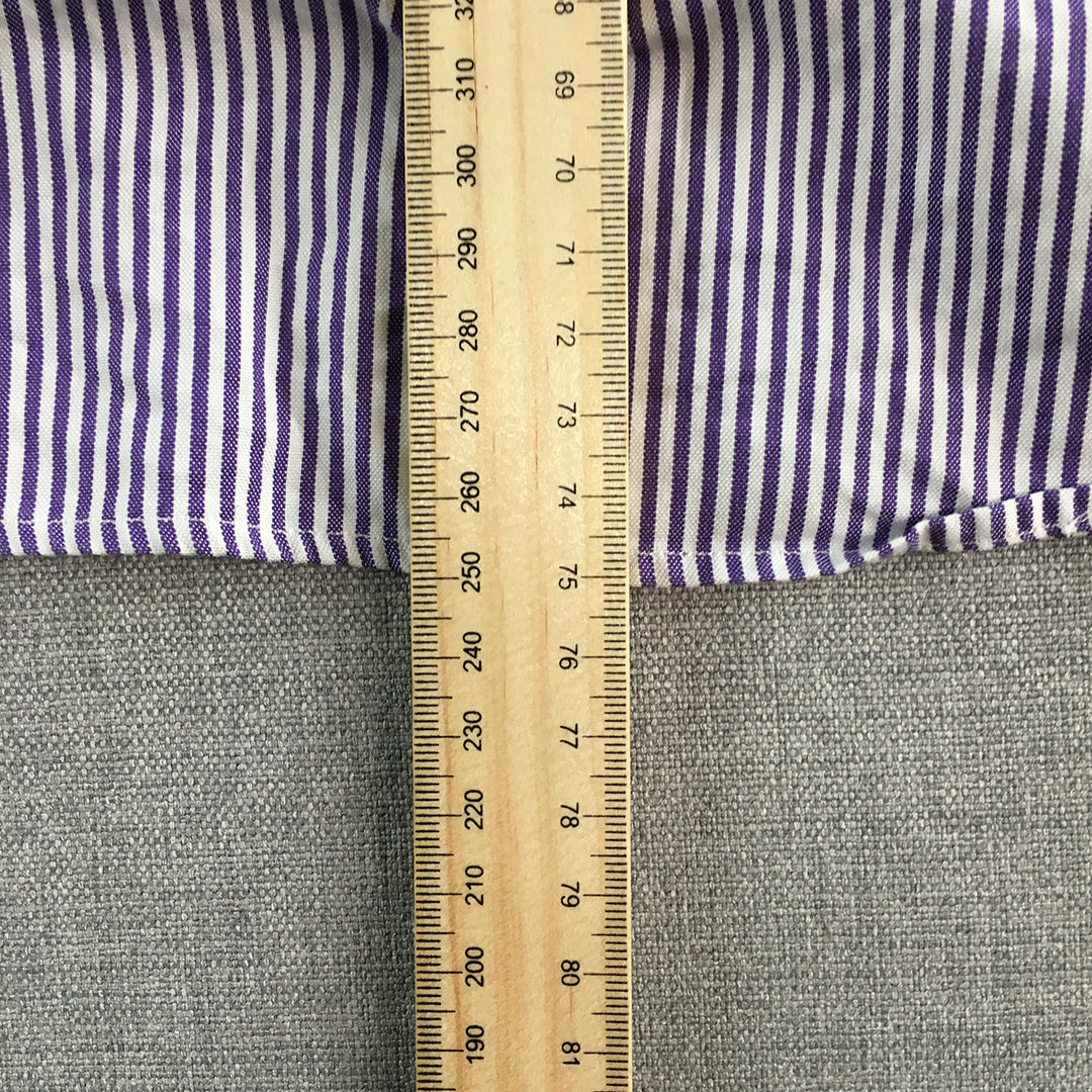 Ralph Lauren Mens Shirt Size S Purple Striped Logo Long Sleeve Button-Up