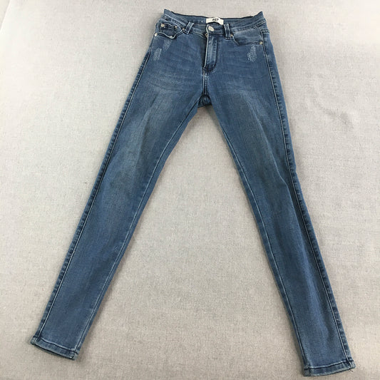 Ziggy Denim Womens Skinny Jeans Size 25 Blue Pockets Light Wash