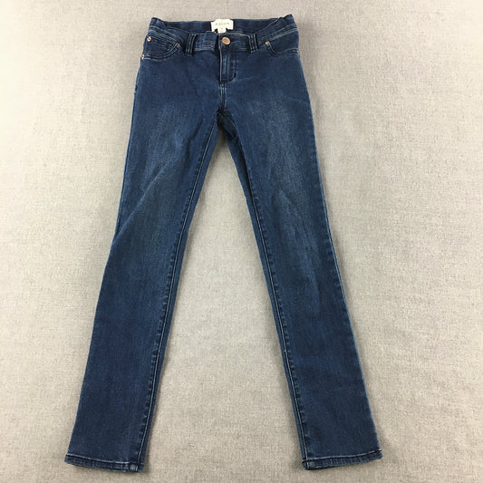 Country Road Kids Girls Skinny Jeans Size 8 Blue Dark Wash Denim