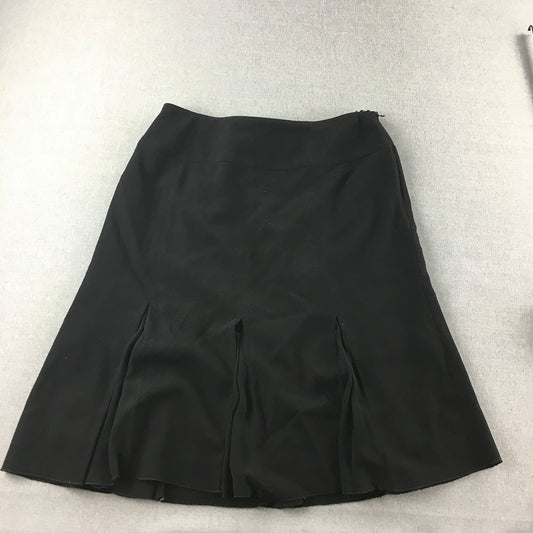 Impression Womens A-Line Skirt Size 16 Black Midi