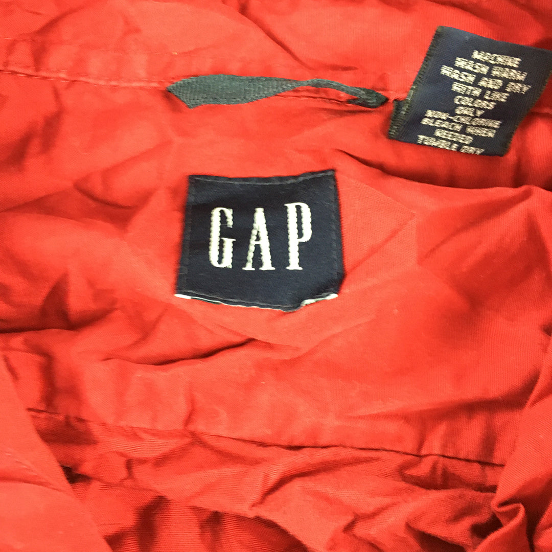 Vintage 90s Gap Mens Shirt Size M Red Long Sleeve Button-Up Collared