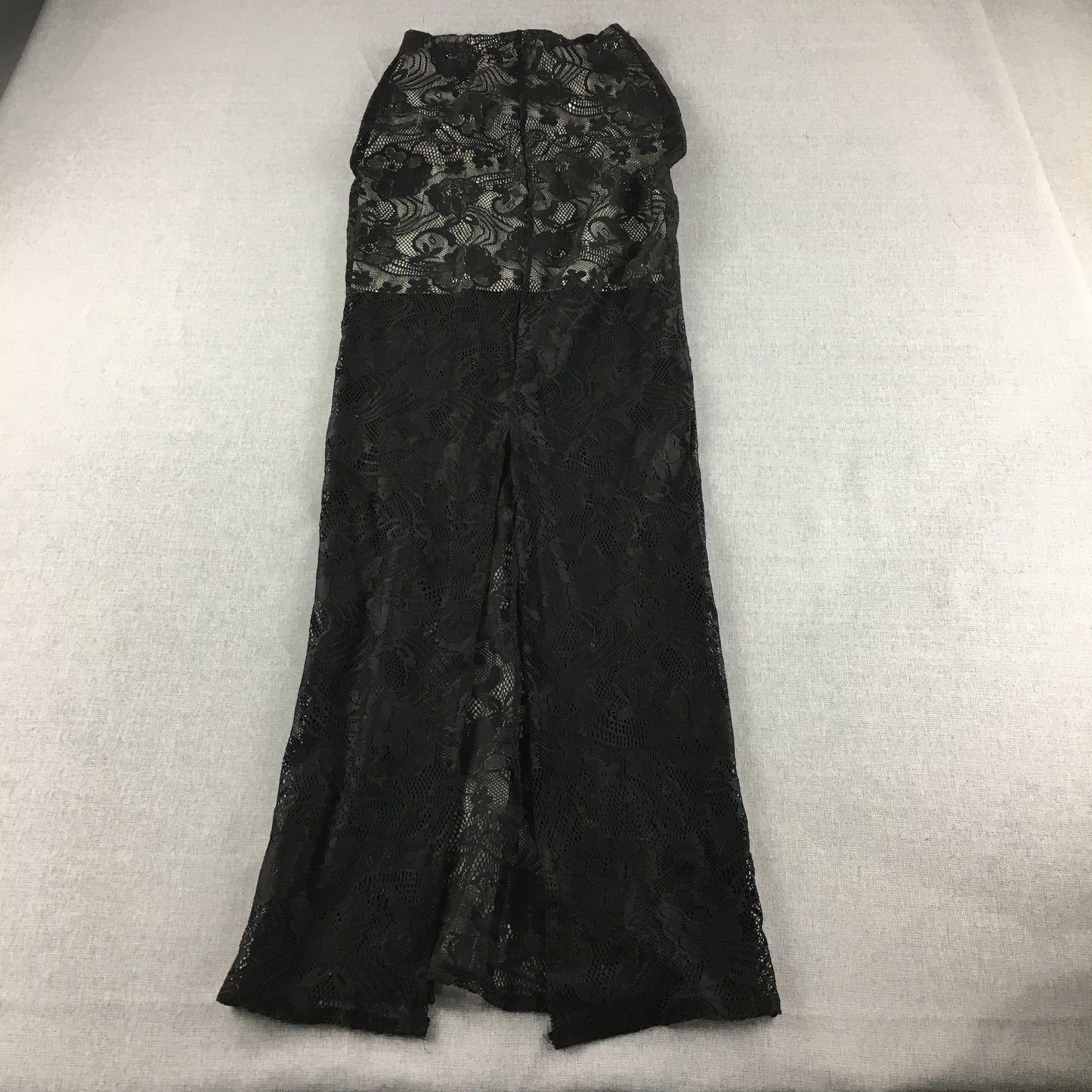 Y-London Womens Maxi Skirt Size S Black Floral Long Length