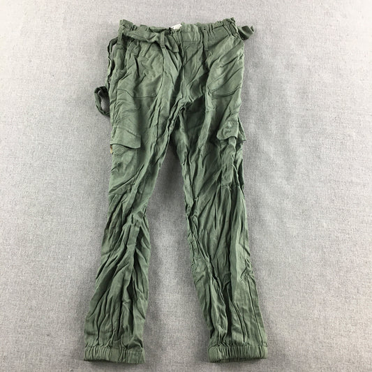 H&M Kids Boys Cargo Pants Size 6 - 7 Years Green Pockets