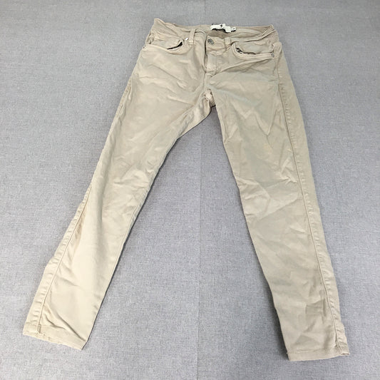 Father Sons Mens Chino Pants Size 32 x 28 Cream Beige Stretch Slim Fit Pockets