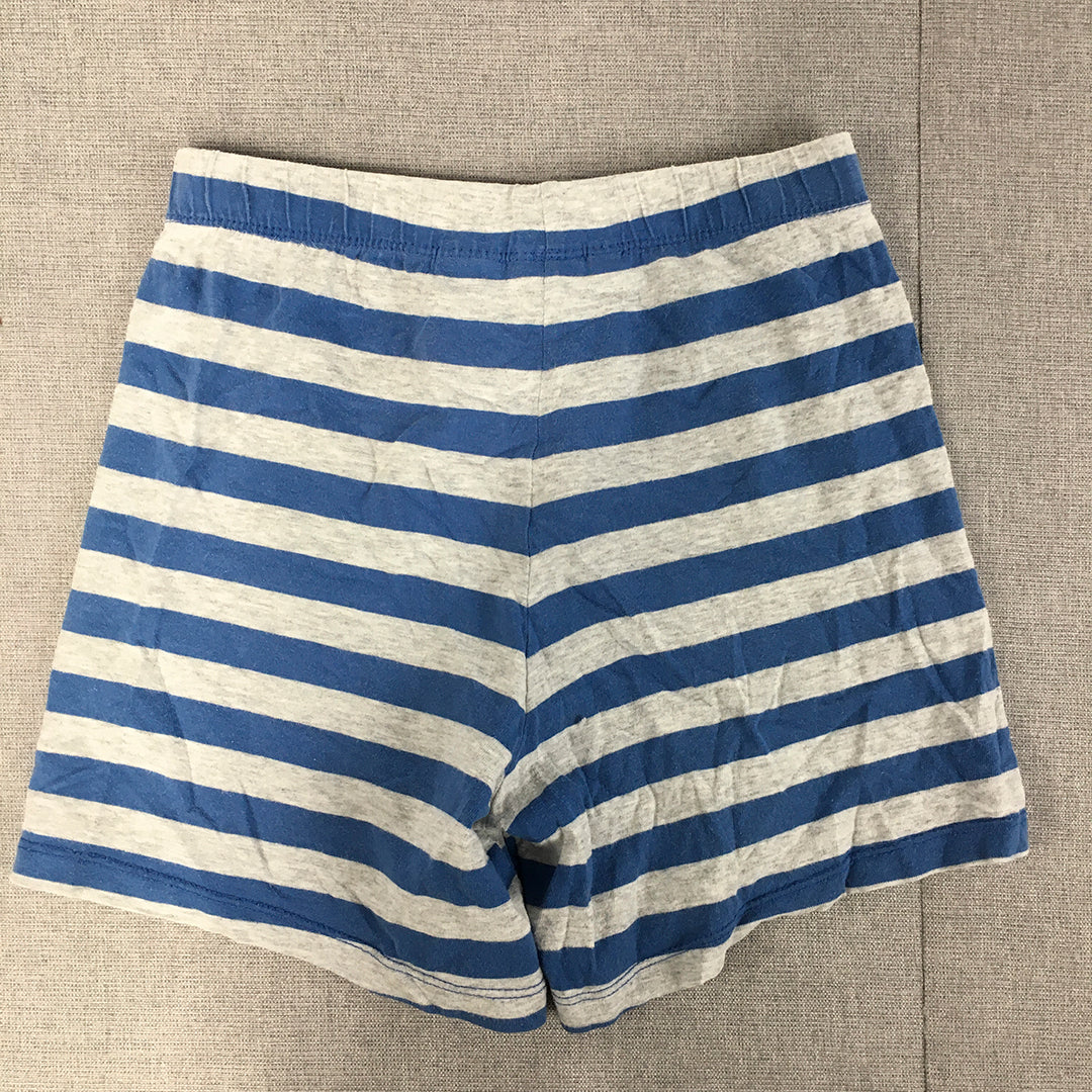 Lego Kids Boys Shorts Size 7 Blue Striped Elastic Waist Logo