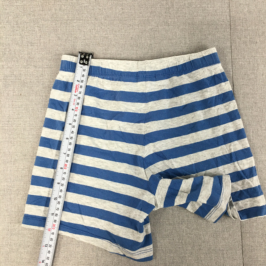 Lego Kids Boys Shorts Size 7 Blue Striped Elastic Waist Logo