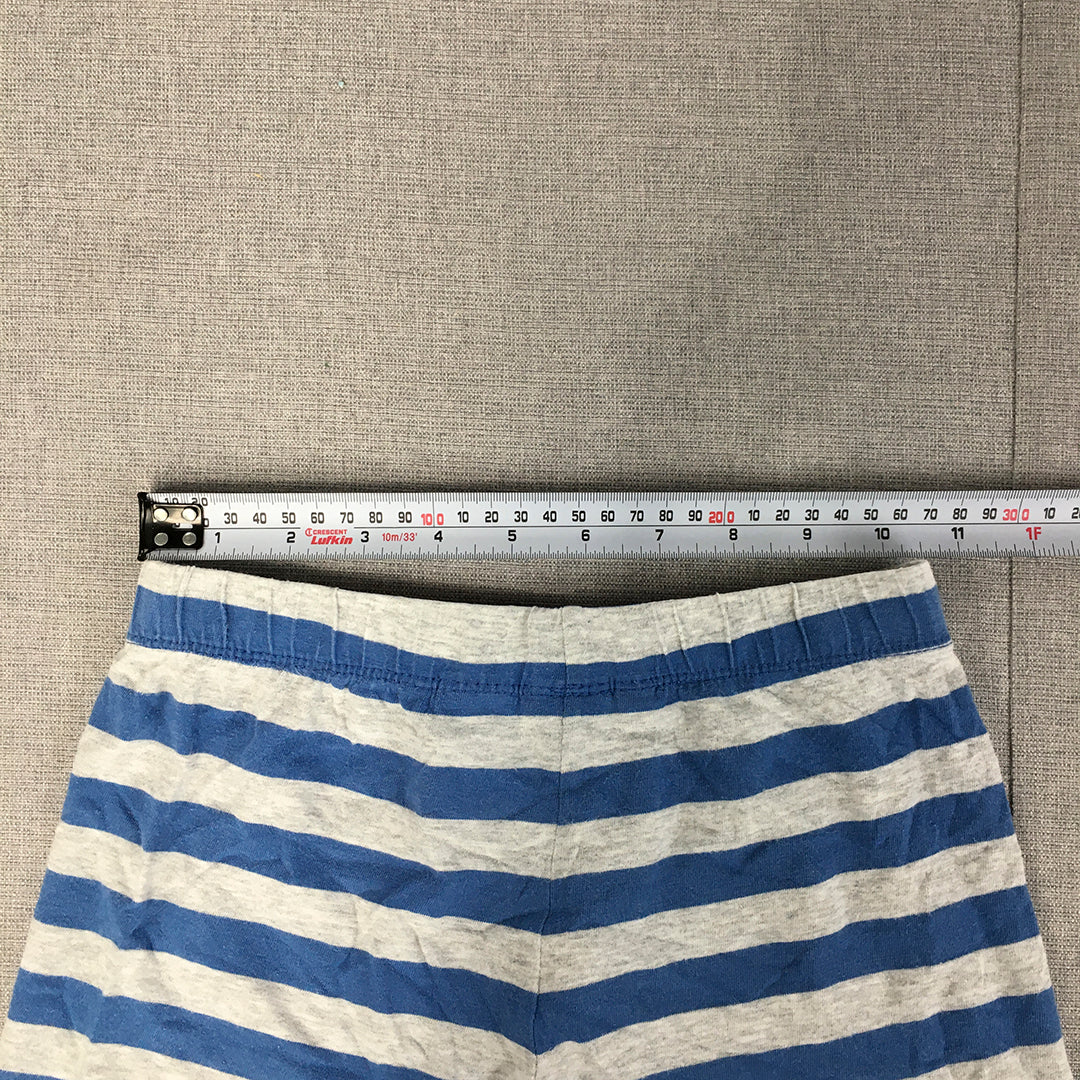 Lego Kids Boys Shorts Size 7 Blue Striped Elastic Waist Logo