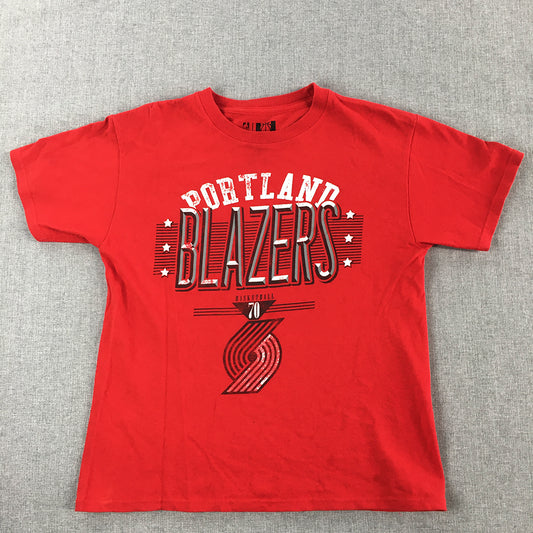 Portland Trail Blazers Kids Boys T-Shirt Youth Size S (10 Years) Red NBA