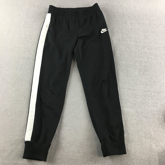 Nike Kids Boys Tracksuit Pants Size M Black Logo Jogger Elastic Waist