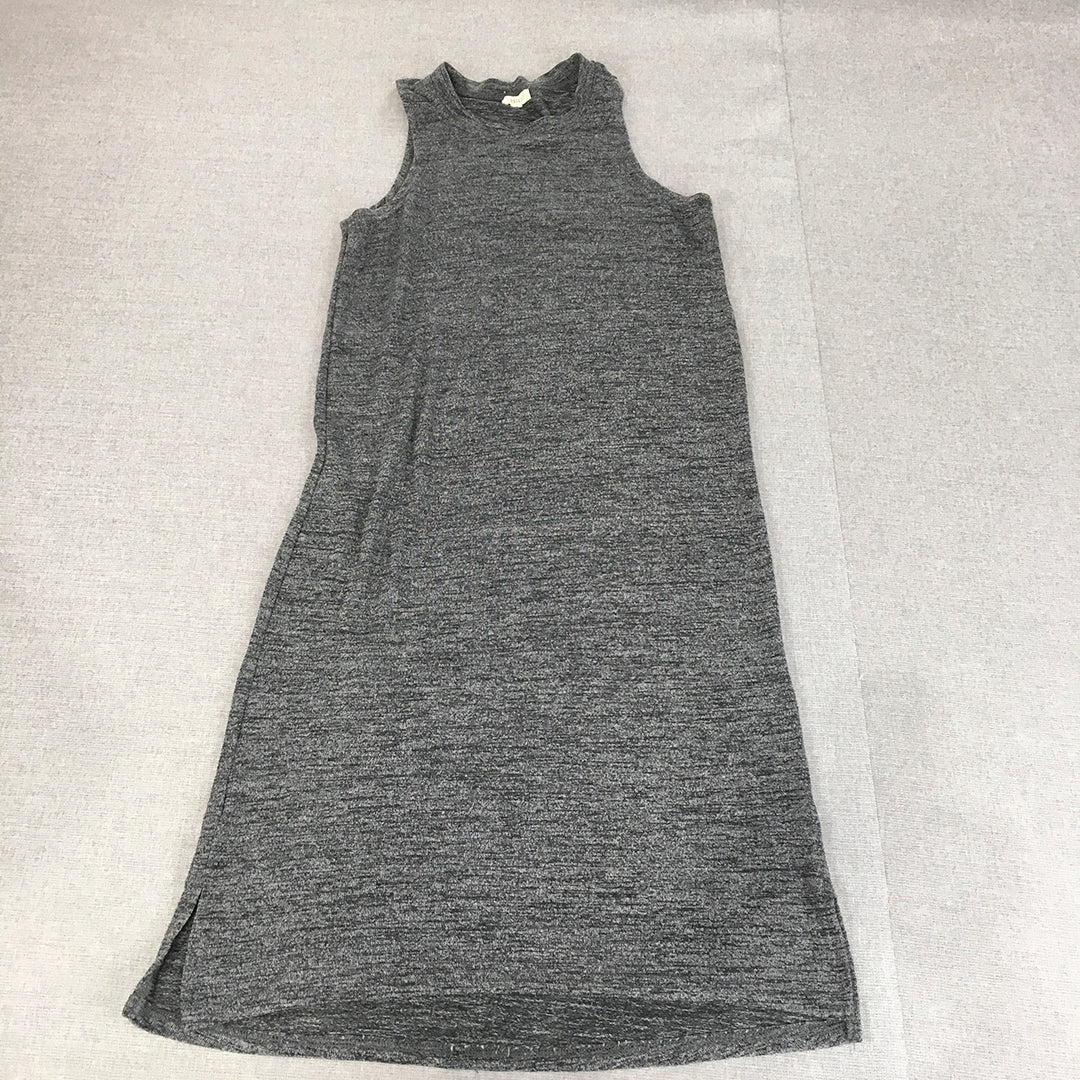 Insight Womens Knit Dress Size 6 Grey Sleeveless A-Line Midi