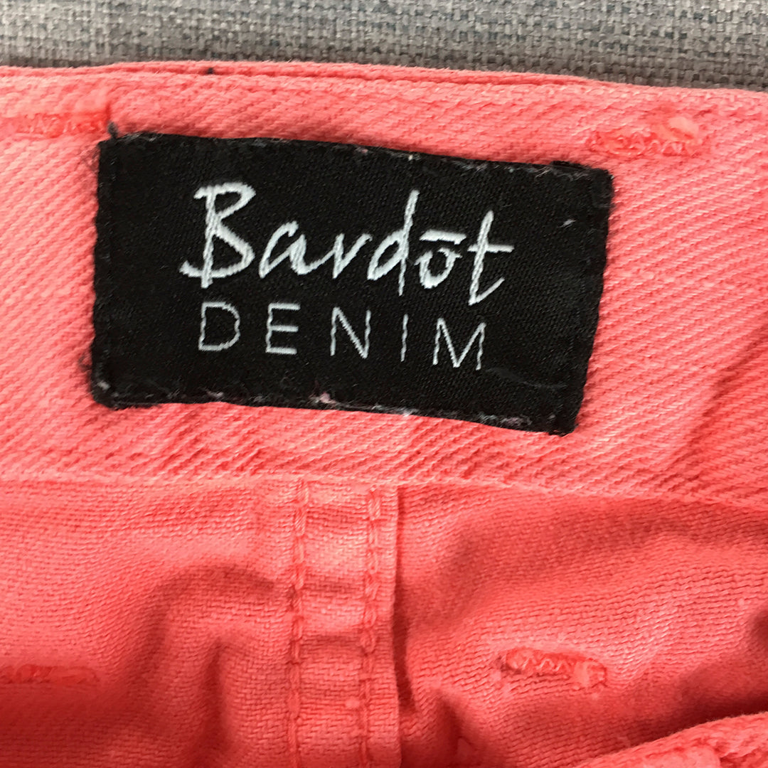 Bardot Womens Jeans Size 6 (W28 x L32) Pink Denim Skinny Stretch