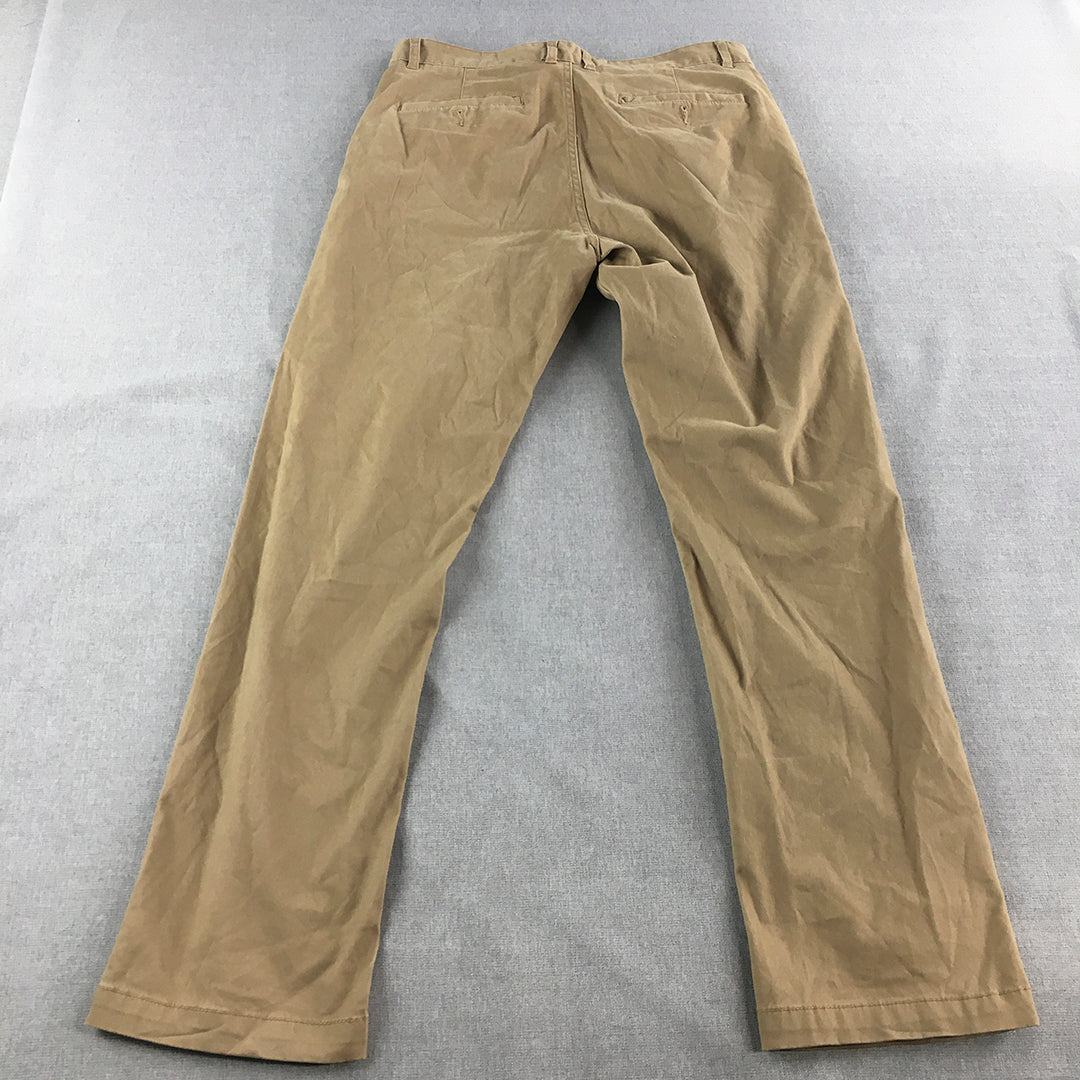 Jachs New York Mens Chino Pants Size 32 Brown Pockets Straight Leg