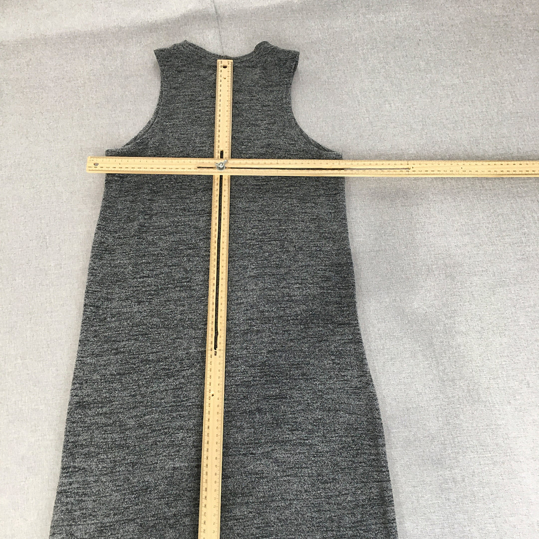 Insight Womens Knit Dress Size 6 Grey Sleeveless A-Line Midi