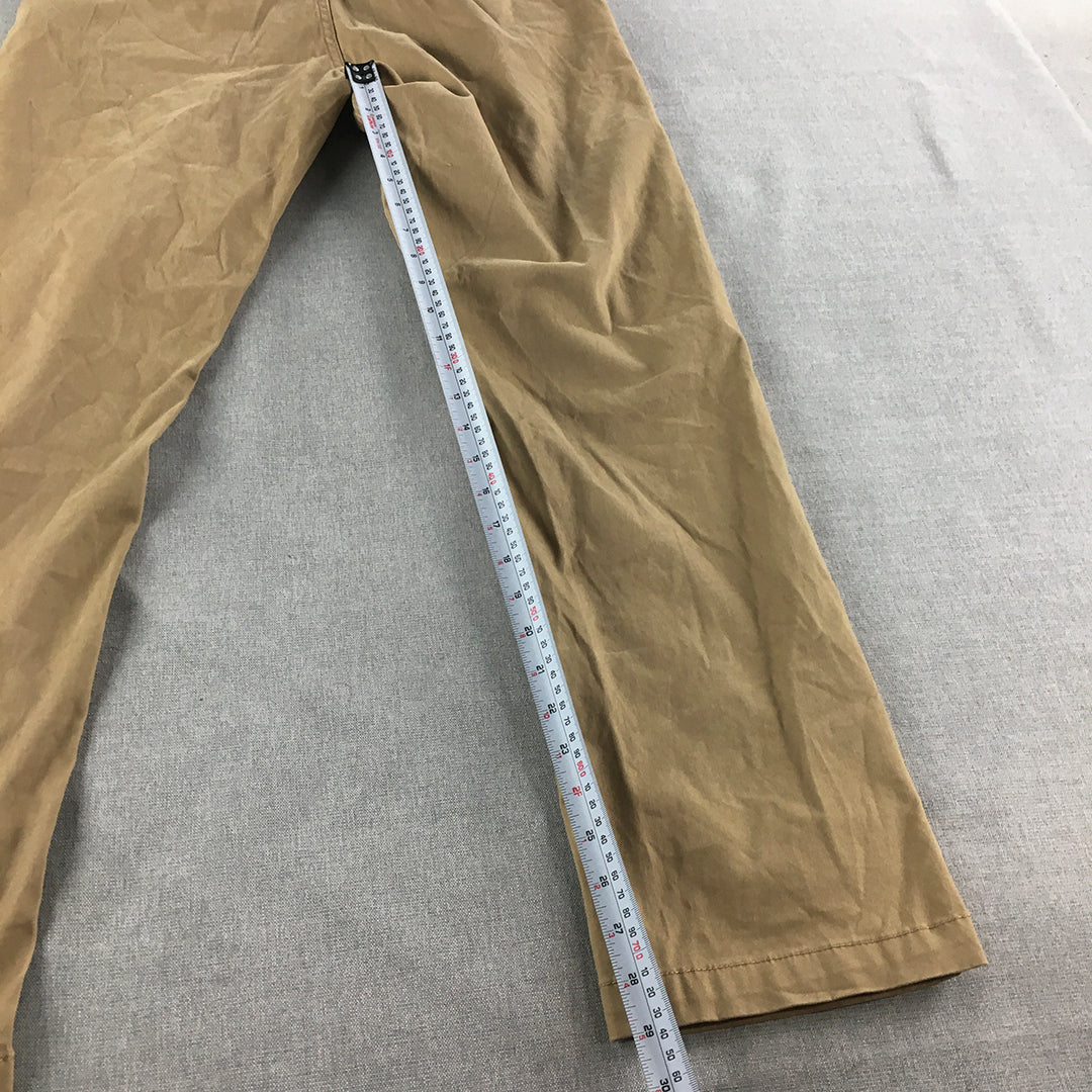 Jachs New York Mens Chino Pants Size 32 Brown Pockets Straight Leg