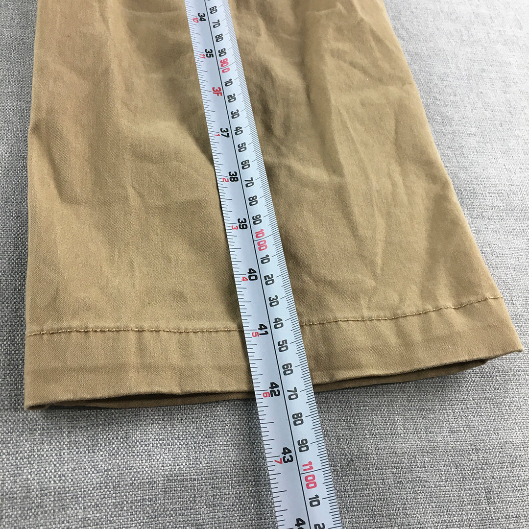 Jachs New York Mens Chino Pants Size 32 Brown Pockets Straight Leg