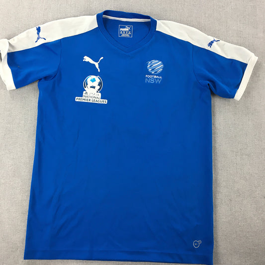 Football NSW Institute Kids Boys Jersey Youth Size 14 - 16 Years NPL Blue