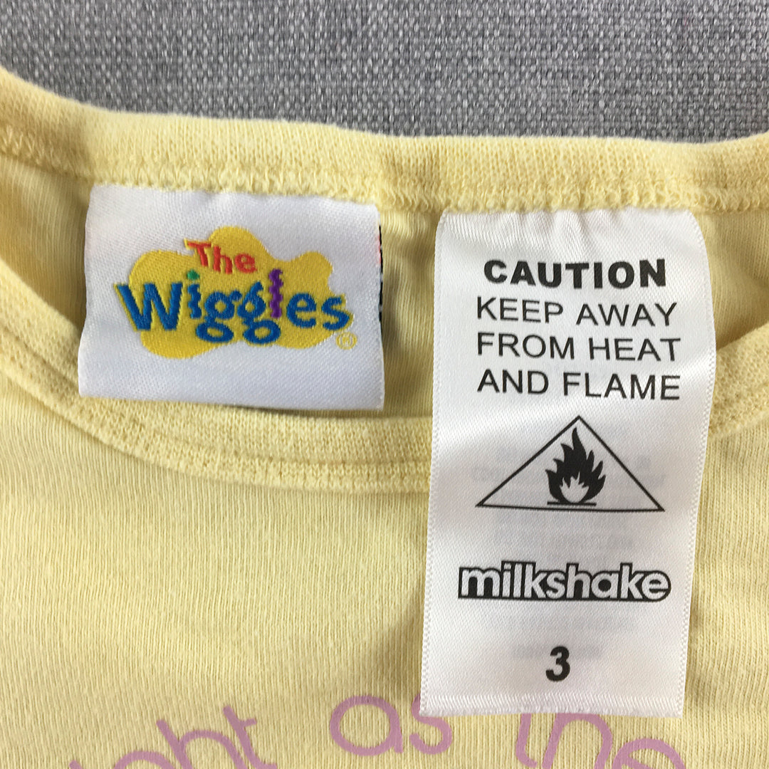 The Wiggles Kids Girls Top Size 3 Yellow Long Sleeve Pullover Shirt