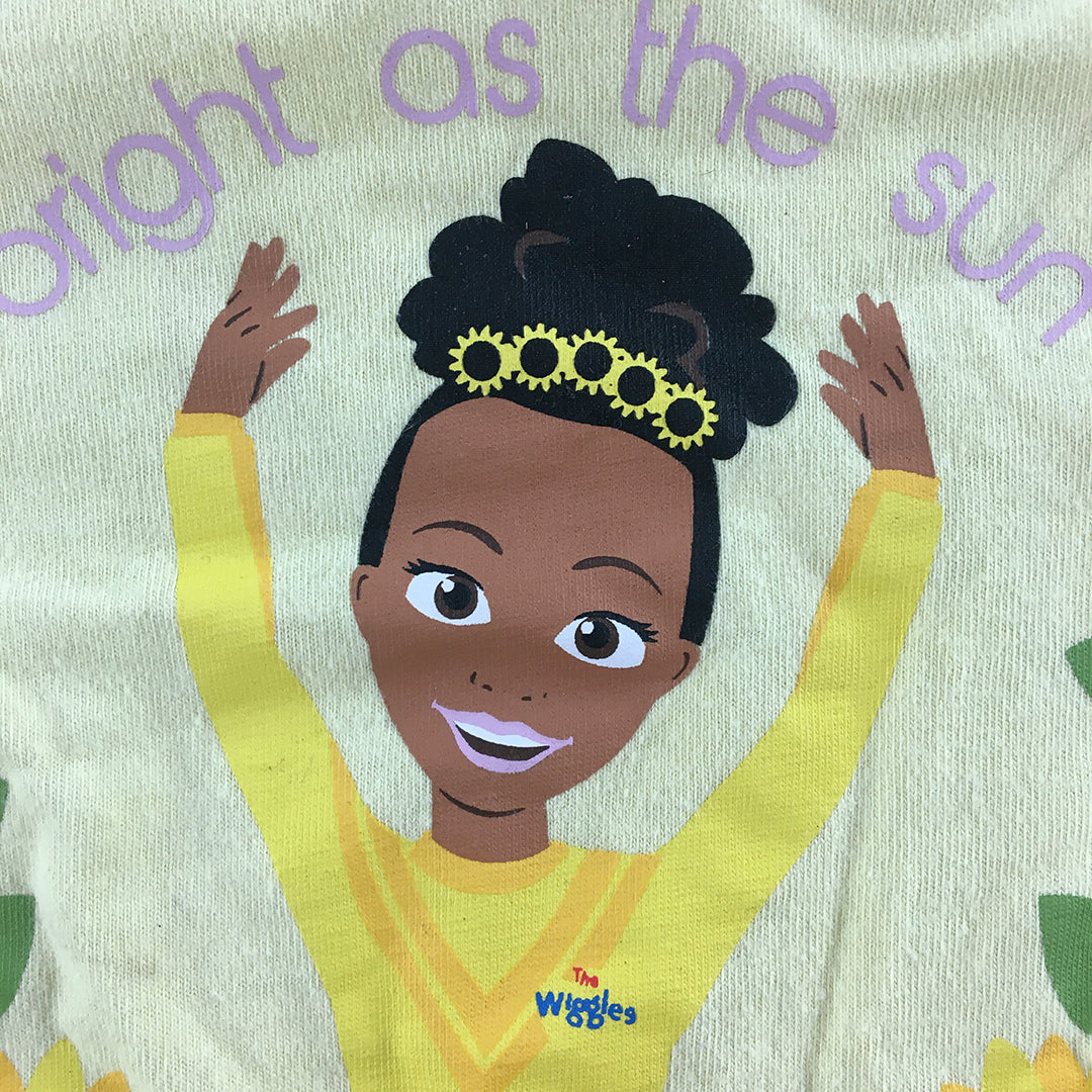 The Wiggles Kids Girls Top Size 3 Yellow Long Sleeve Pullover Shirt