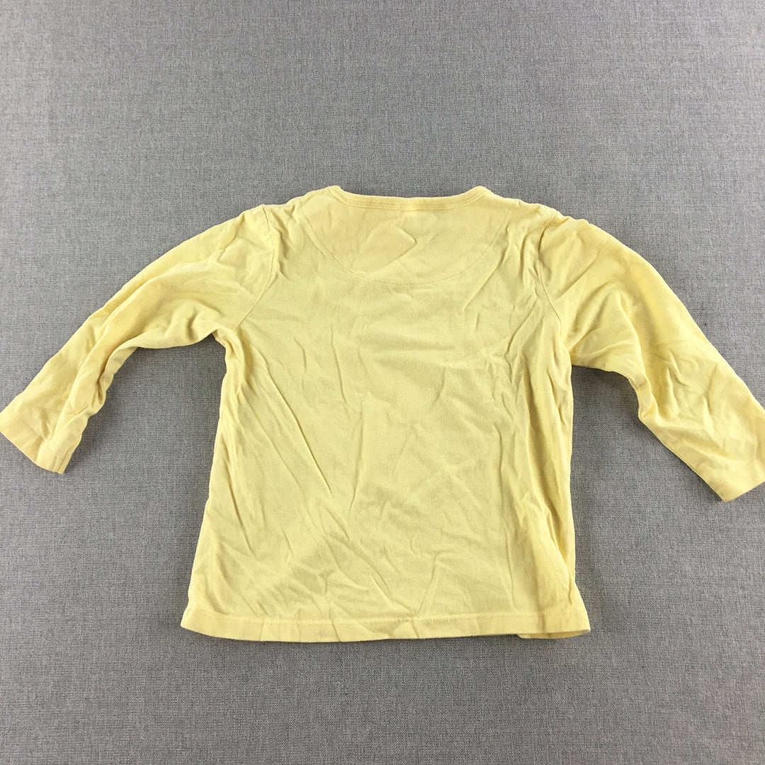 The Wiggles Kids Girls Top Size 3 Yellow Long Sleeve Pullover Shirt