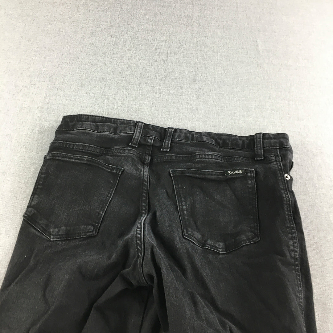 Bardot Womens Jeans Size 14 Black Skinny Distressed Denim Pockets