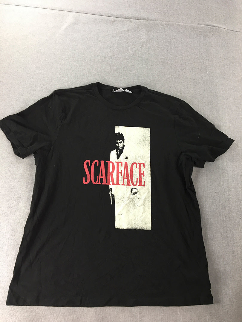 Scarface Mens T-Shirt Size 2XL Black Movie Short Sleeve Tee