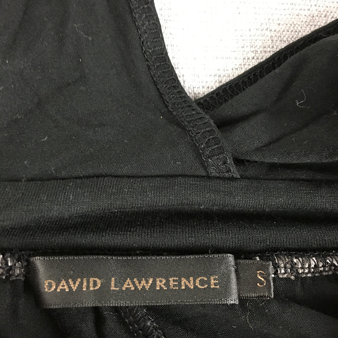 David Lawrence Womens A-Line Dress Size S Black Pleated Sleeveless Knee Length