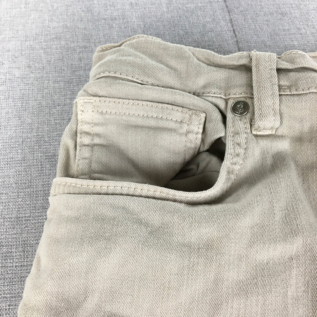 Father Sons Mens Chino Pants Size 32 x 28 Cream Beige Stretch Slim Fit Pockets