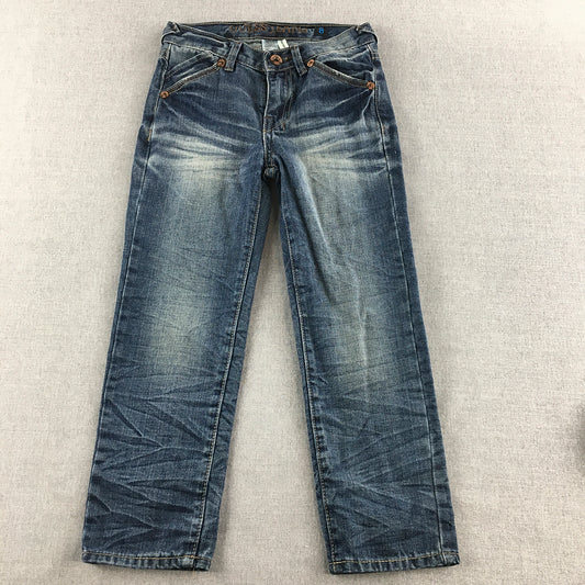 Guess Kids Boys Jeans Size 8 Blue Clawmark Slim Straight Leg Denim