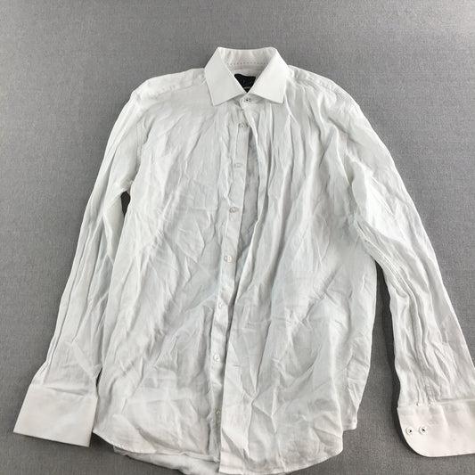 Peter Jackson Mens Shirt Size M White Long Sleeve Button-Up Collared