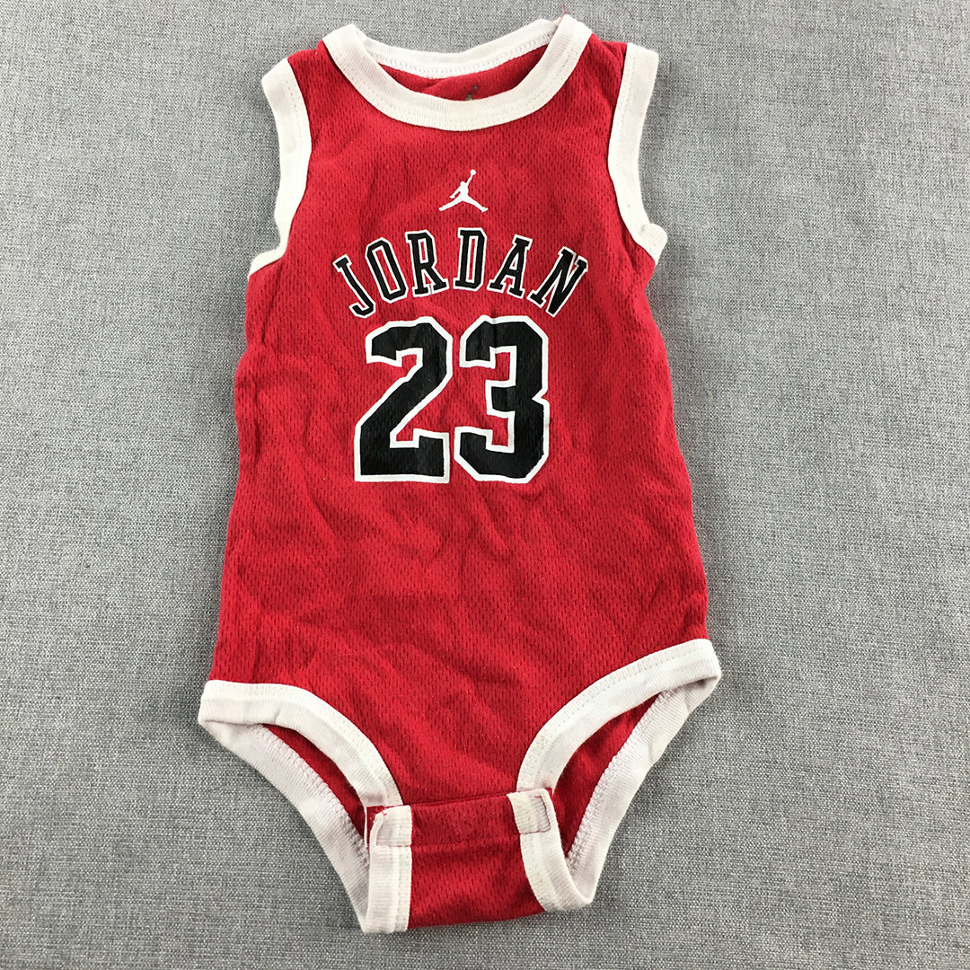 Nike Air Jordan Baby Bodysuit Size 6 Months Red Michael Jordan 23 Bulls NBA