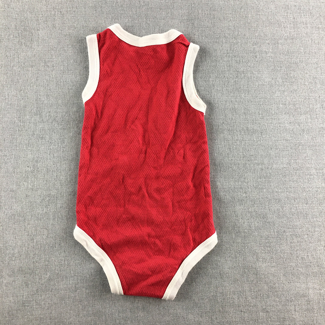 Nike Air Jordan Baby Bodysuit Size 6 Months Red Michael Jordan 23 Bulls NBA