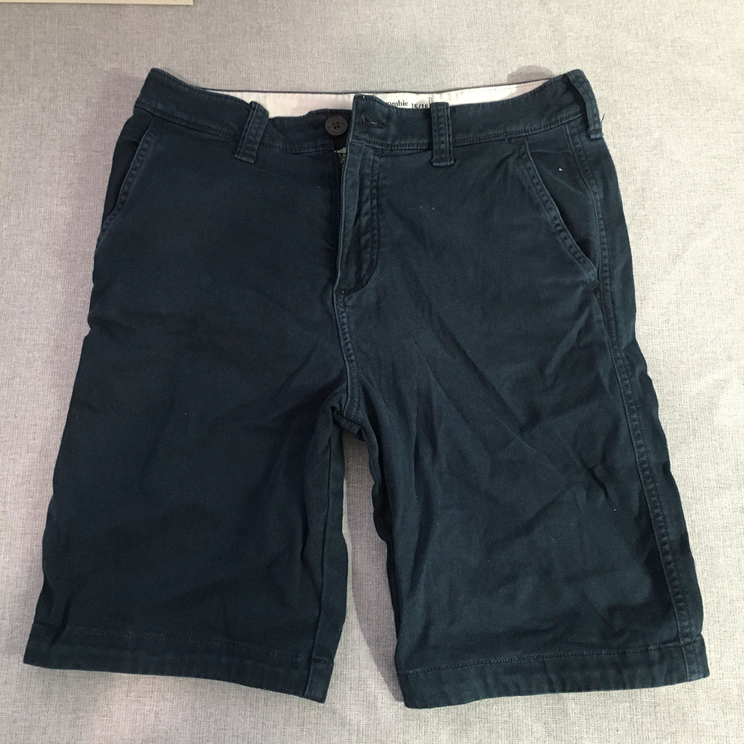 Abercrombie & Fitch Kids Boys Chino Shorts Youth Size XL (15 - 16) Dark Blue