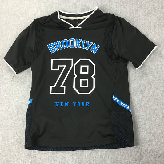 H&M Sport Kids Boys T-Shirt Size 9 - 10 Years Black 78 Brooklyn Jersey Tee