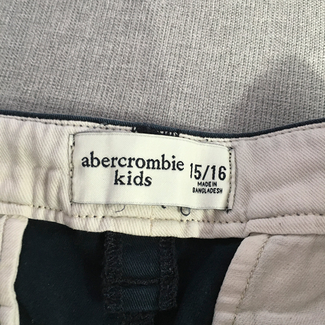 Abercrombie & Fitch Kids Boys Chino Shorts Youth Size XL (15 - 16) Dark Blue