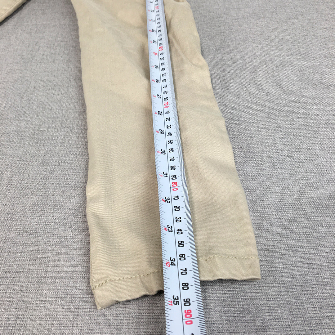 Father Sons Mens Chino Pants Size 32 x 28 Cream Beige Stretch Slim Fit Pockets