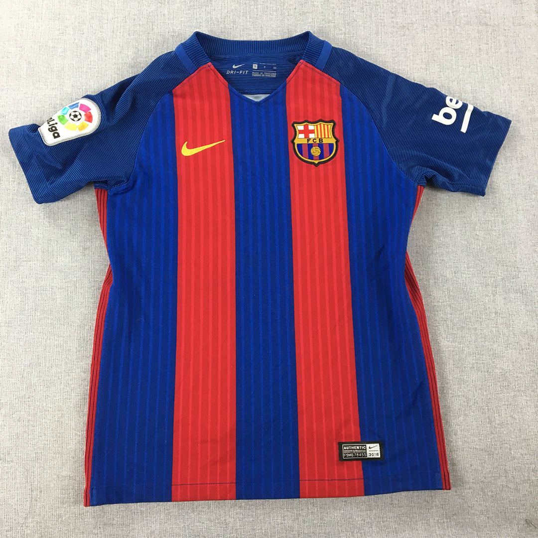 FC Barcelona 2016 - 2017 Kids Boys Jersey Youth Size S Nike Home Shirt Kit