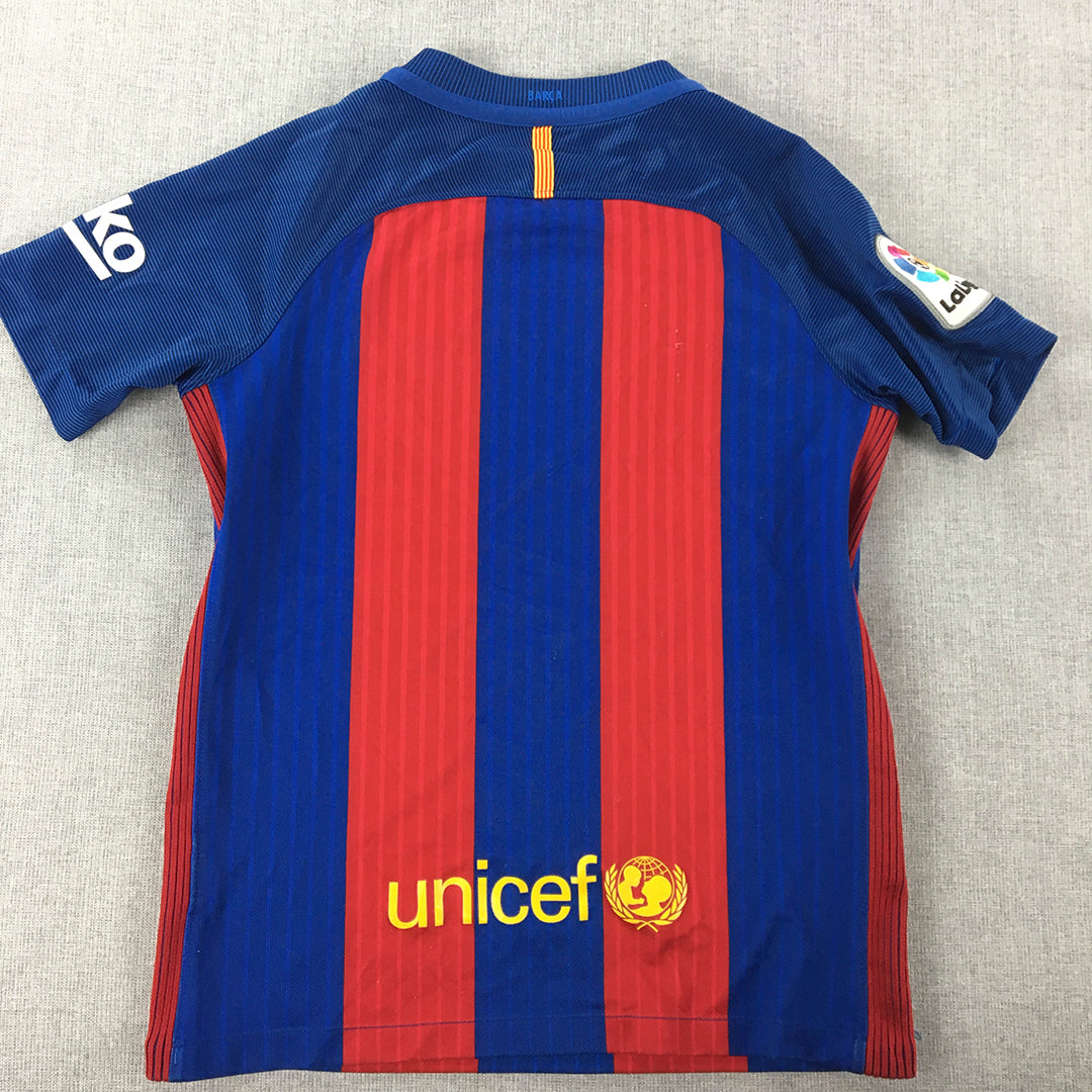 FC Barcelona 2016 - 2017 Kids Boys Jersey Youth Size S Nike Home Shirt Kit