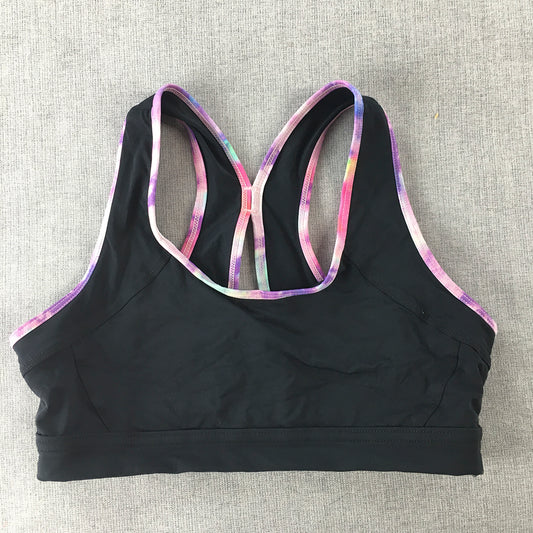 Runfaster Womens Sports Bra Size M Black Activewear Top