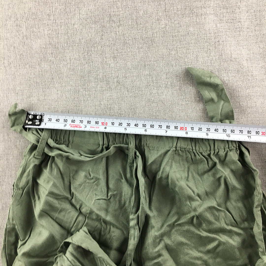 H&M Kids Boys Cargo Pants Size 6 - 7 Years Green Pockets