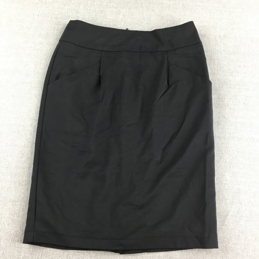 Forcast Womens Skirt Size 4 Black Straight Pockets