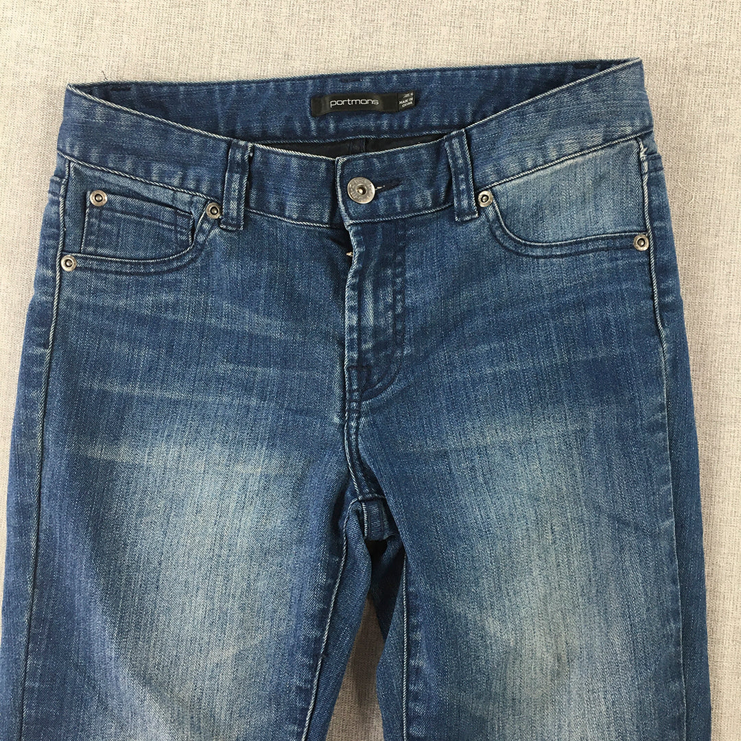 Portmans Womens Skinny Jeans Size 6 (W25 - L32) Blue Denim